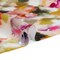 1 Yard Silk Charmeuse Watercolor Floral Fabric Italian Made Peach, Olive Green and Fuchsia 53 Inch Width